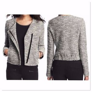 Soft tweed fitted jacket from Loft